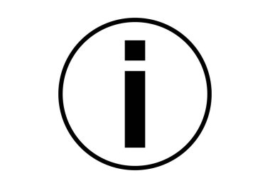 Siyah bilgi simgesi düğmesi