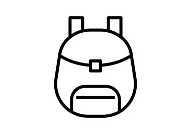 Siyah seyahat sırt çantası simgesi