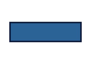 Boş vuruşlu koyu mavi dikdörtgen