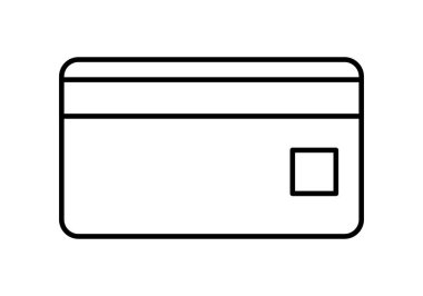 Siyah kredi veya banka kartı simgesi