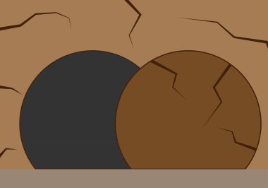 Yuvarlak kapılı bir mağarada mezar.