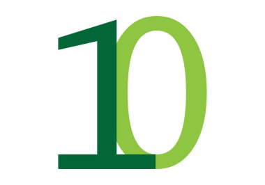 On numara açık ve koyu yeşil.