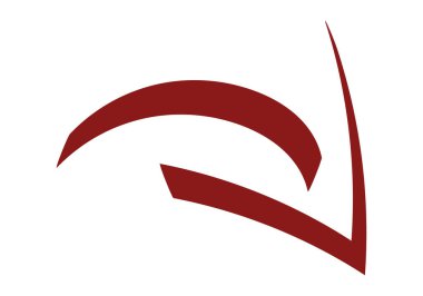 Fırçayla yapılmış kırmızı aşağı doğru ok