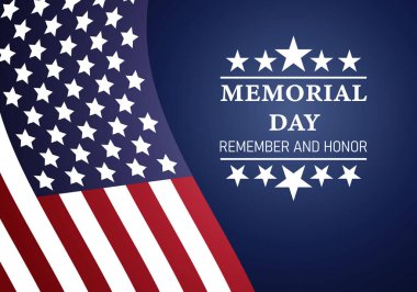 Amerika Birleşik Devletleri bayrağıyla Anma Günü posteri