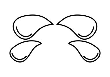 Fırça darbesiyle çizilmiş siyah gözyaşı ikonu