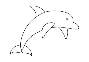 Beyaz arkaplanda siyah yunus simgesi