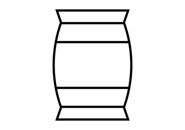 Beyaz arkaplanda siyah çuval simgesi