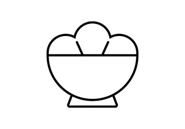 Dondurma kasesinin siyah simgesi.