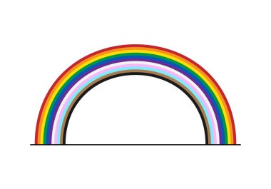 LGBTQ + gurur bayrağının renkleriyle gökkuşağı