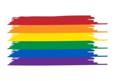 Fırça darbelerinden oluşan LGBTQ + gurur bayrağı