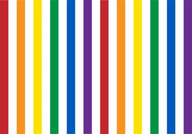 LGBTQ + gurur renkleri ve beyaz çubuklu dikey çubukların arkaplanı