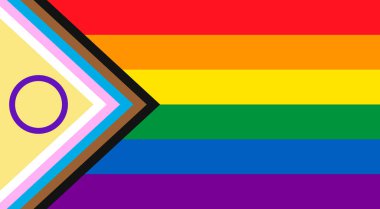 Gurur Ayı için LGBTQ + gurur renk çubukları ile çapraz arkaplan