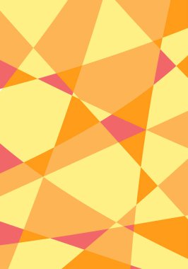 Düz turuncu, sarı ve kırmızı şekillerin dikey arkaplanı