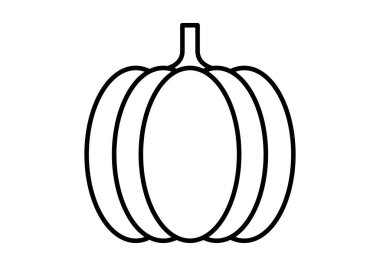 Beyaz arkaplanda siyah kabak simgesi