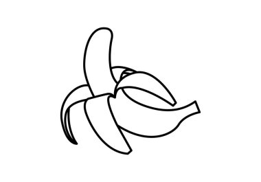 Soyulmuş muzun siyah simgesi