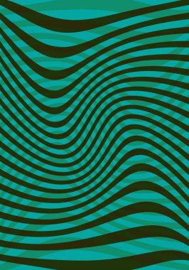 Açık ve koyu yeşil dalgalı çubukların dikey arkaplanı