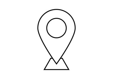 Siyah konum simgesi simgesi