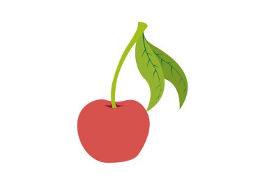 Kırmızı Kiraz yaprak yeşil ile