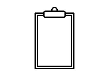 Beyaz arkaplanda siyah boş pano simgesi