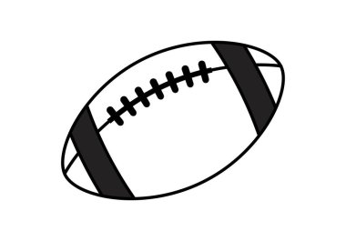 Amerikan futbolunun ya da rugby topunun simgesi.