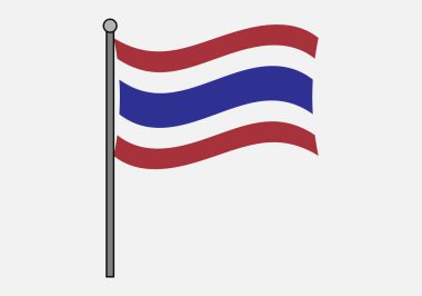Tayland direkli dalgalı bayrak