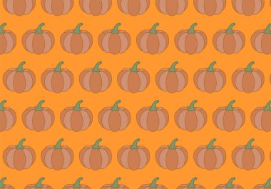 Turuncu arka planda kabak deseni