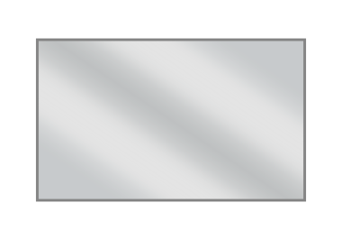 Şeffaf arkaplanda yansımaları olan gri metal plaka