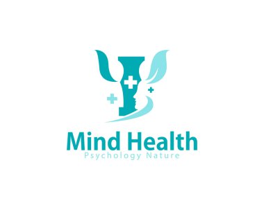 Sağlık hizmetleri logosu yaratıcı doğa psikoloji akıl sağlığı kliniği