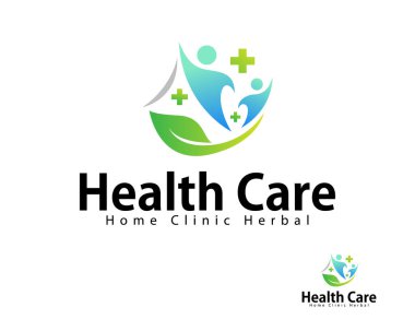 Sağlık hizmetleri logosu yaratıcı tasarım konsepti.