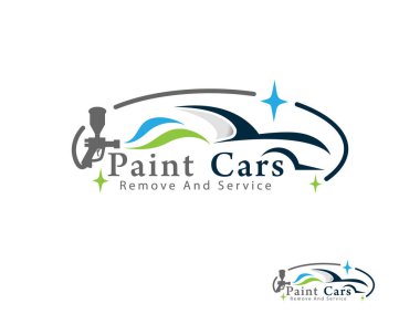 boya araba logosu yaratıcı tasarım konsept servis yıkama temiz