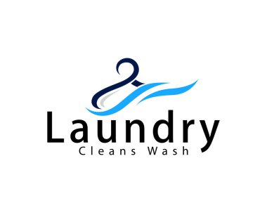 çamaşırhane logosu yaratıcı tasarım konsepti dalga temizliği