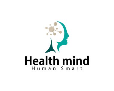 Psikoloji logosu yaratıcı tasarım konsepti sağlık zihin akıllı yenilik