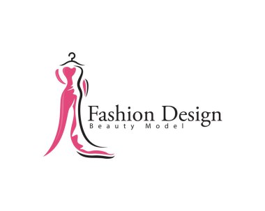 Moda logosu yaratıcı tasarım konsepti güzellik salonu elbise mağazası