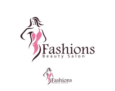 Moda logosu yaratıcı tasarım konsepti güzellik salonu elbise mağazası