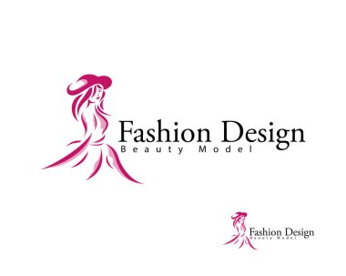Moda logosu yaratıcı tasarım konsepti güzellik salonu elbise mağazası