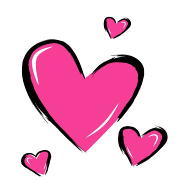 Tasarım ve benzeri şeyler için aşk vektörü ve illüstrasyon
