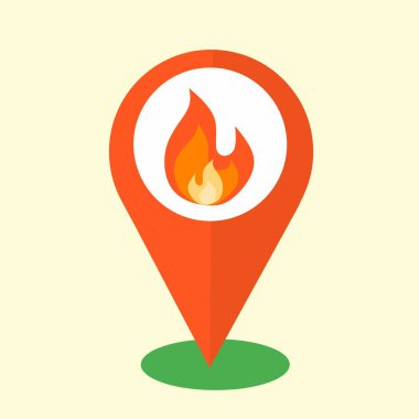 Harita işaretleyici simgesinin vektör illüstrasyonu