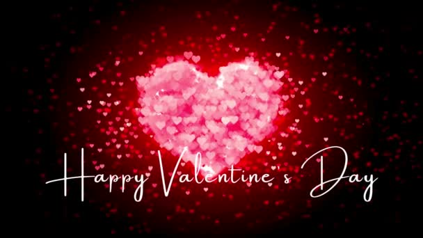 Рожевий Щасливий День Святого Валентина Любов Відео — стокове відео