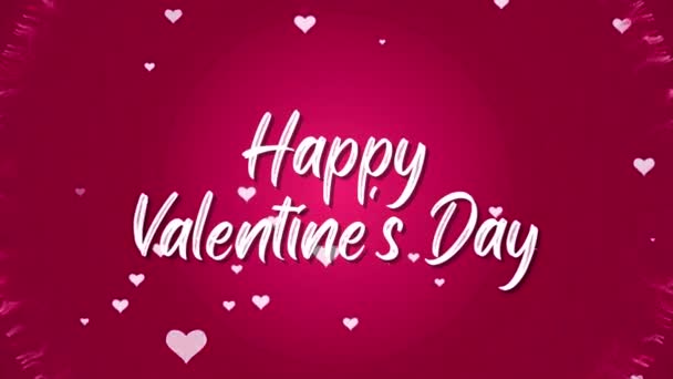 Červená Šťastný Valentýn Pozdrav Video — Stock video