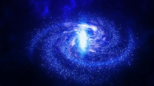 Abstrakte Weltraumblaue Galaxie Mit Sternen Und Sternbildern Futuristisch Mit Leuchteffekt — Stockvideo