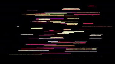 Çizgi film Glitchy Stili ile 2. Düz 4K animasyonu 40 klip dizisinin bir parçası (alfabe, rakamlar ve para birimi işaretleri) Projenizde kliplerin kolayca kullanılabilmesi için şeffaf arkaplan.