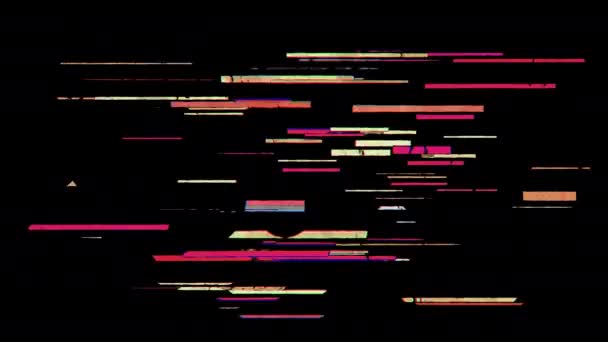 Верхній Регістр Латинська Літера Показує Стилі Мультфільму Glitchy Плоска Анімація — стокове відео