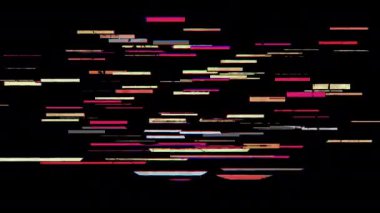 Büyük harfli Latince harf. Çizgi film Glitchy stili. Düz 4K animasyonu 40 klip dizisinin bir parçası (alfabe, rakamlar ve para birimi işaretleri) Projenizde kliplerin kolayca kullanılabilmesi için şeffaf arkaplan.