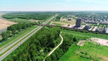 Çizgi Roman Kahramanları Mahallesi 'nin Almere Genel Bakışı Hollanda, 4K İnsansız Hava Aracı