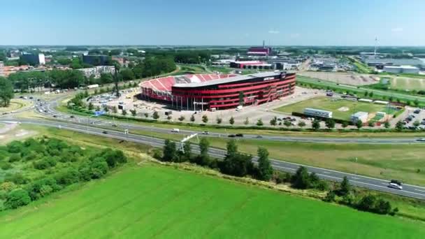 Alkmaar Países Baixos 2020 Estádio Futebol Afas Alkmaar Incline Holanda — Vídeo de Stock