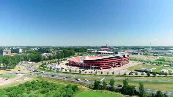 Alkmaar Países Baixos 2020 Estádio Futebol Afas Alkmaar Camera Going — Vídeo de Stock