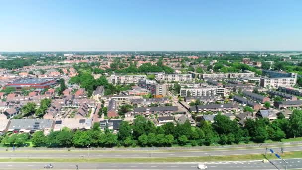 Alkmaar Kooimeer Neighborhood Afas Stadium North Holland Holanda Drone Footage — Vídeo de Stock