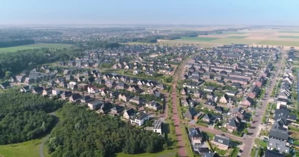 Γειτονιά Στην Ολλανδική Πόλη Emmeloord Flevoland Ολλανδία Drone Πλάνα — Αρχείο Βίντεο