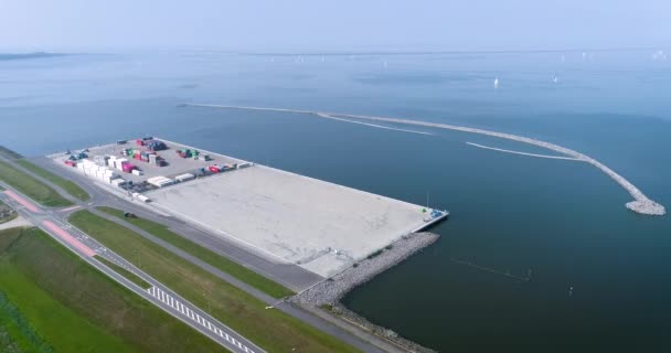 Flevoland Países Bajos Agosto 2019 Ctu Flevokust Junto Central Eléctrica — Vídeo de stock