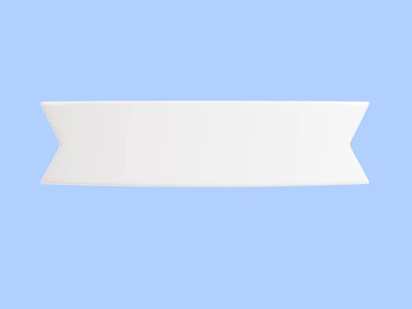Ribbon Text Banner Render Illustration Simple Title Frame Form Double — Fotografia de Stock